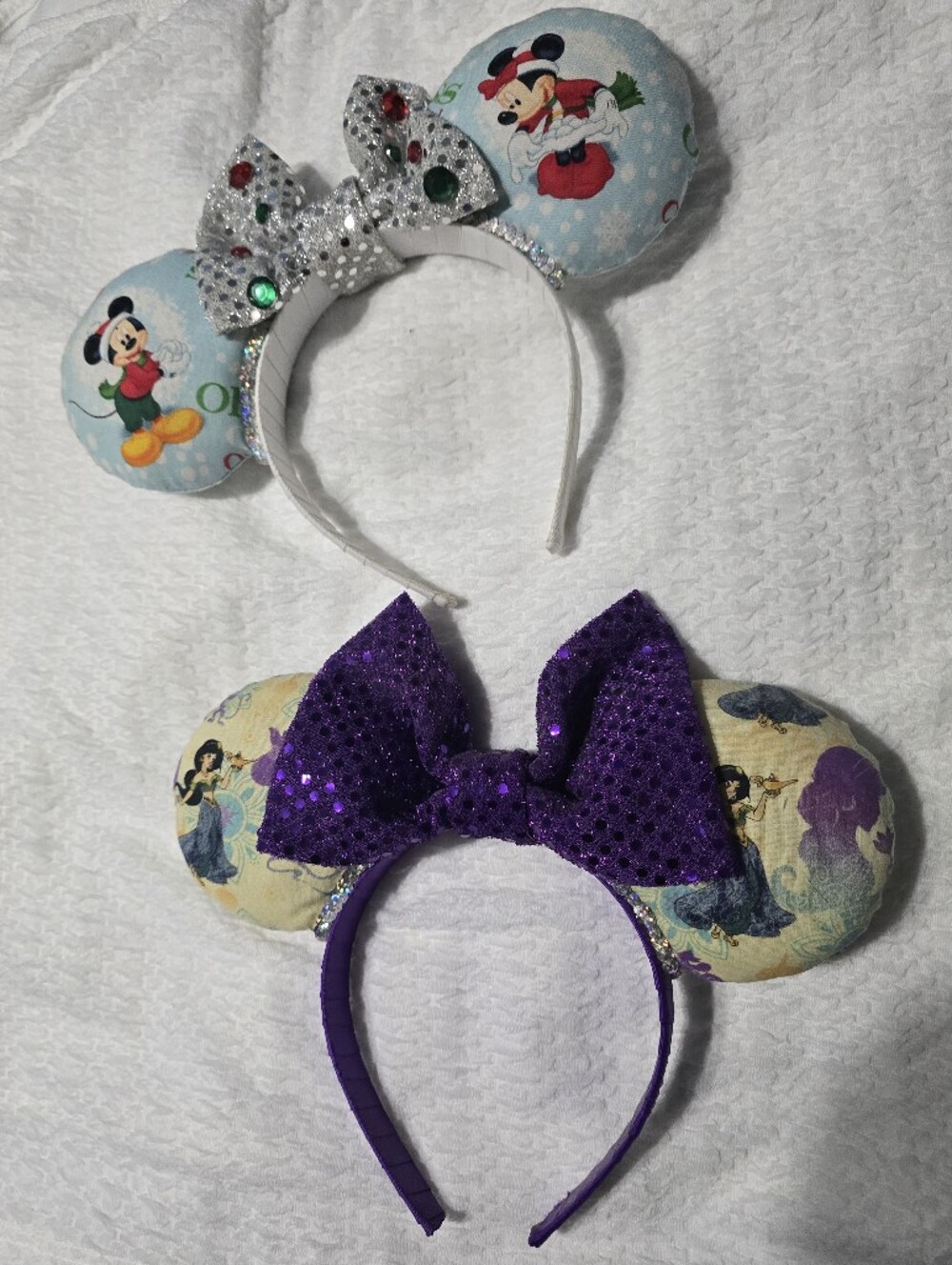 Disney Mickey & Princess Ear Headbands - Blue & Purple